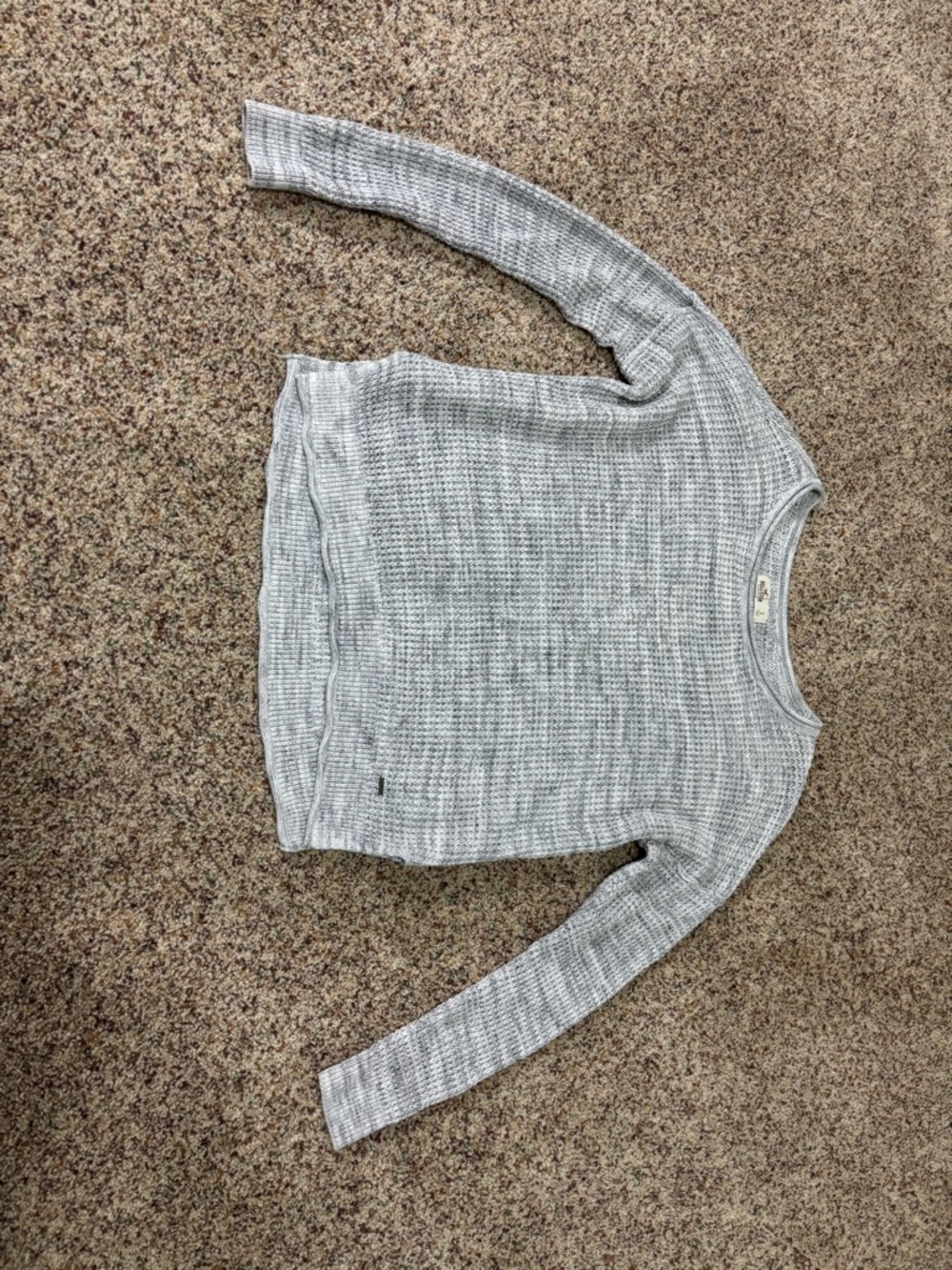 Hollister Light Gray Knit Crewneck Sweater